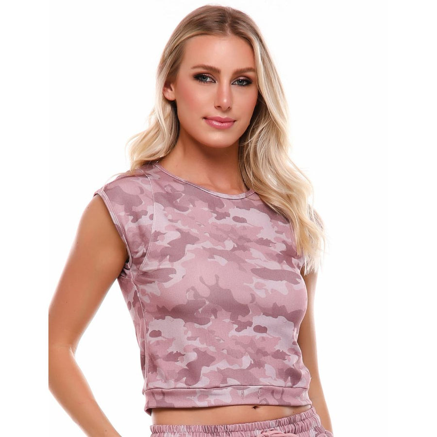 Polera Manga Corta Santino Color Camuflado Rosa Jeans - VESTEM
