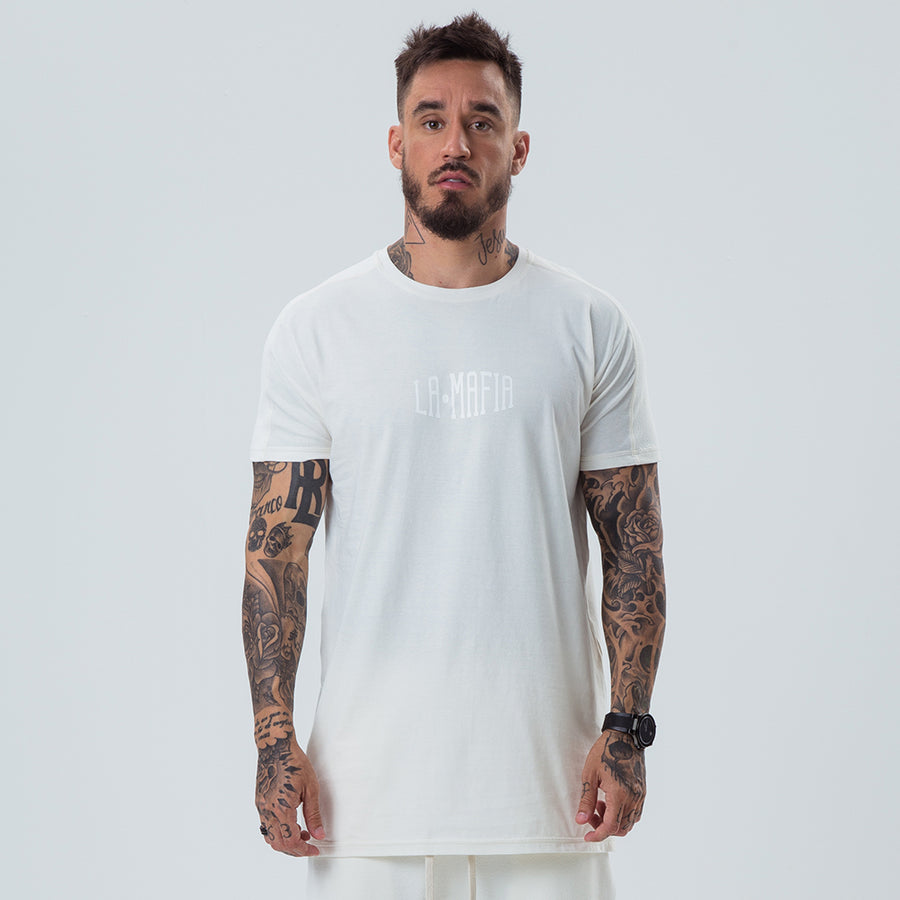 Polera Blanco Crema con estampado