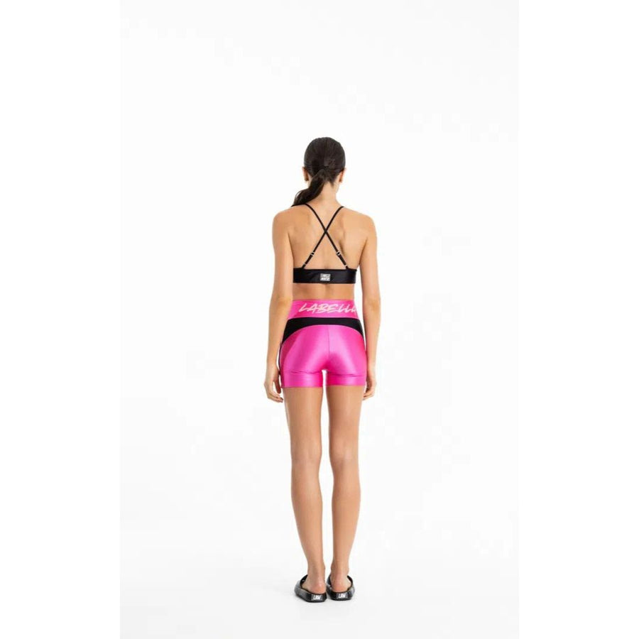 Conjunto Top y Short Biker Dopamina Fucsia