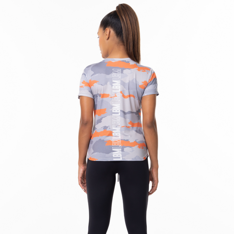 Polera Fire Orange Estampada