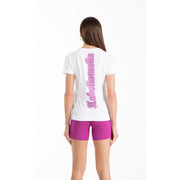 Conjunto Polera y Short Blanco y Fucsia