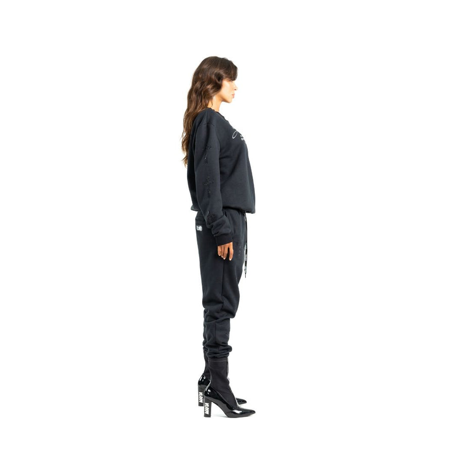 Conjunto Poleron y Jogger Negro