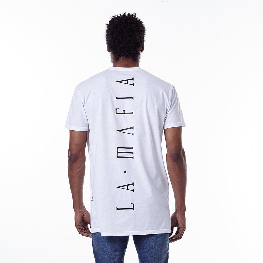 Polera Blanca Estampada "LA MAFIA"